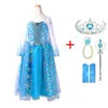 Girls’ Elsa Snow Queen Costume – Princess Dress Cosplay Outfit