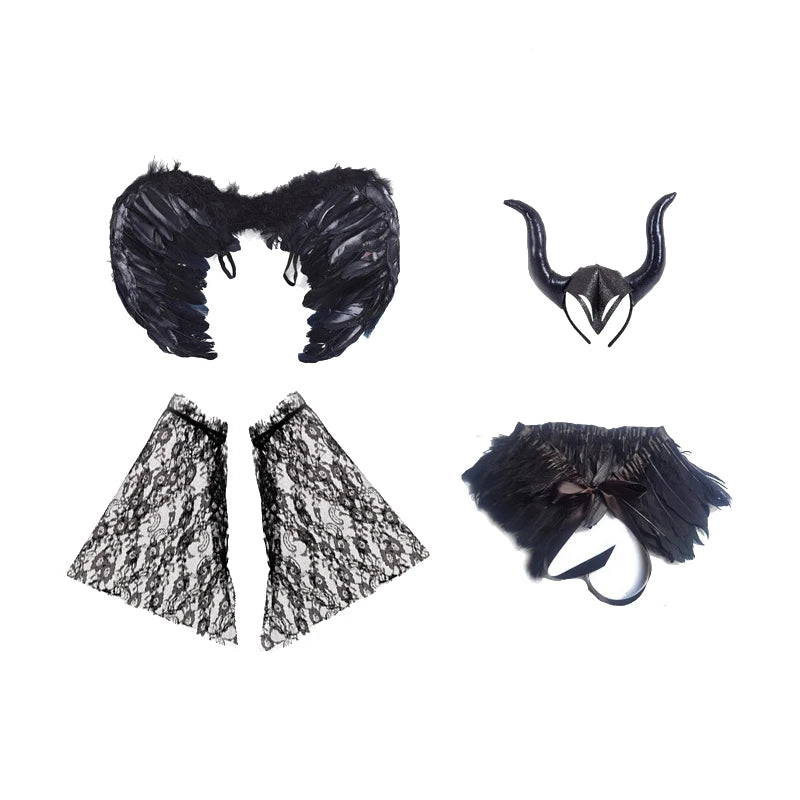 Girls’ Witch Costume – Purple & Black Dress