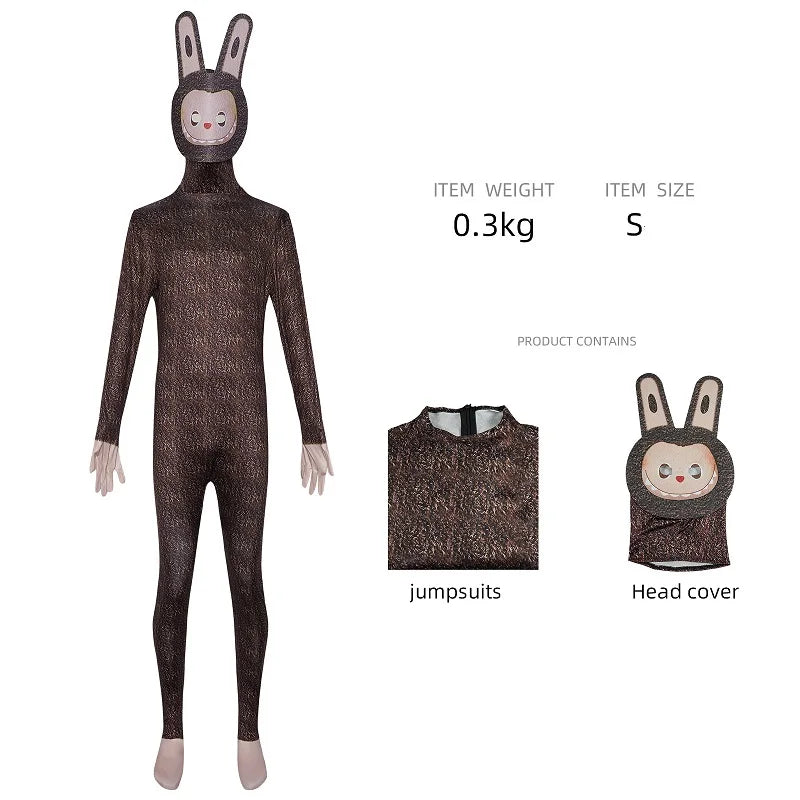 Labubu Cosplay Jumpsuit – Unisex Costume for Adults & Kids