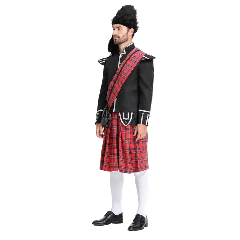 Men’s Scottish Tartan Kilt Costume – Adult & Child Cosplay Outfit