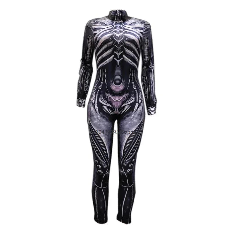 Skeleton Costume – Adult & Kids Spooky Bodysuit
