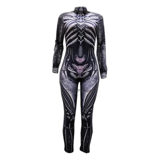 Skeleton Costume – Adult & Kids Spooky Bodysuit