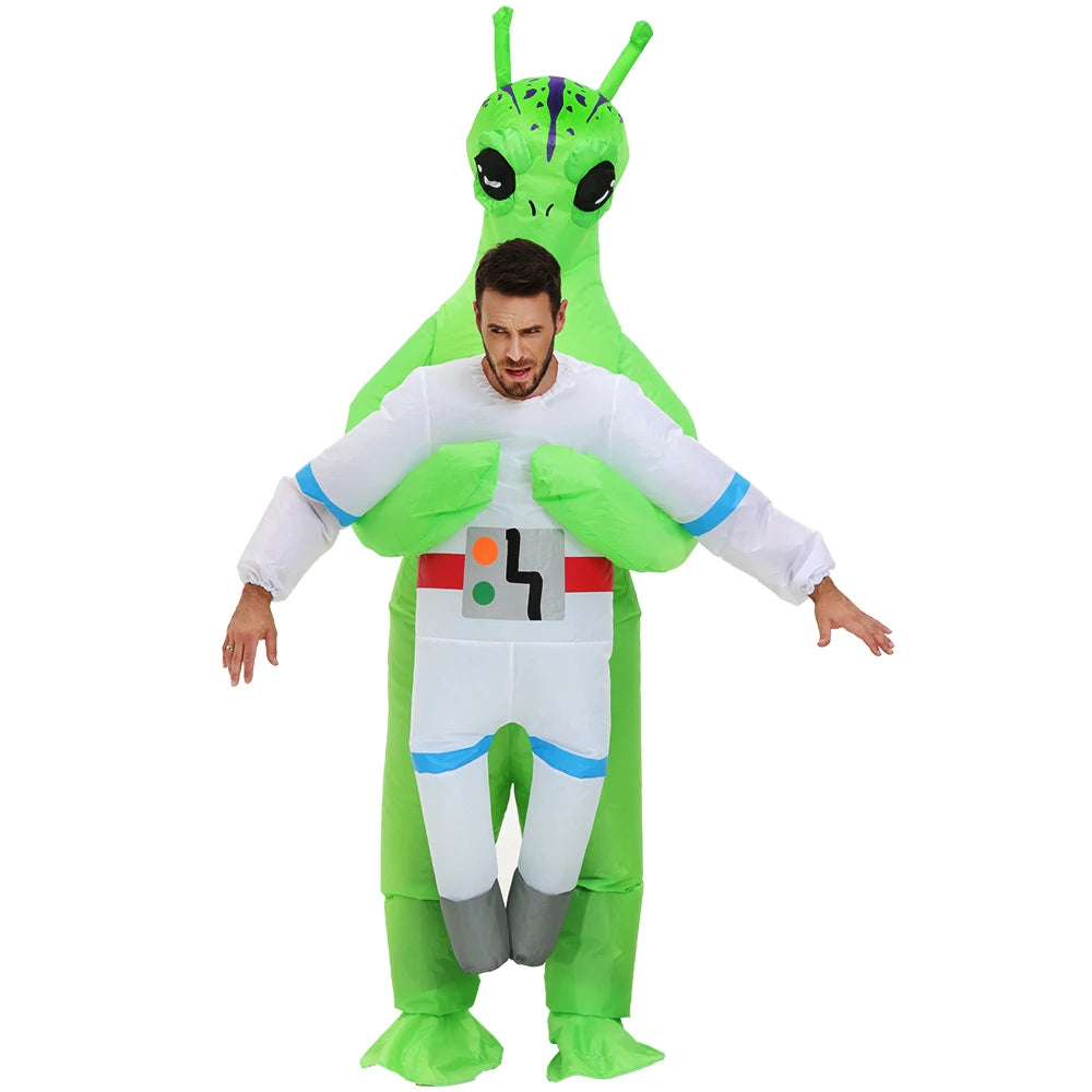 Adult Kids ET Alien Inflatable Costume Funny Fancy Astronaut Cosplay Costume for Halloween Purim Spaceman Inflatable Suits