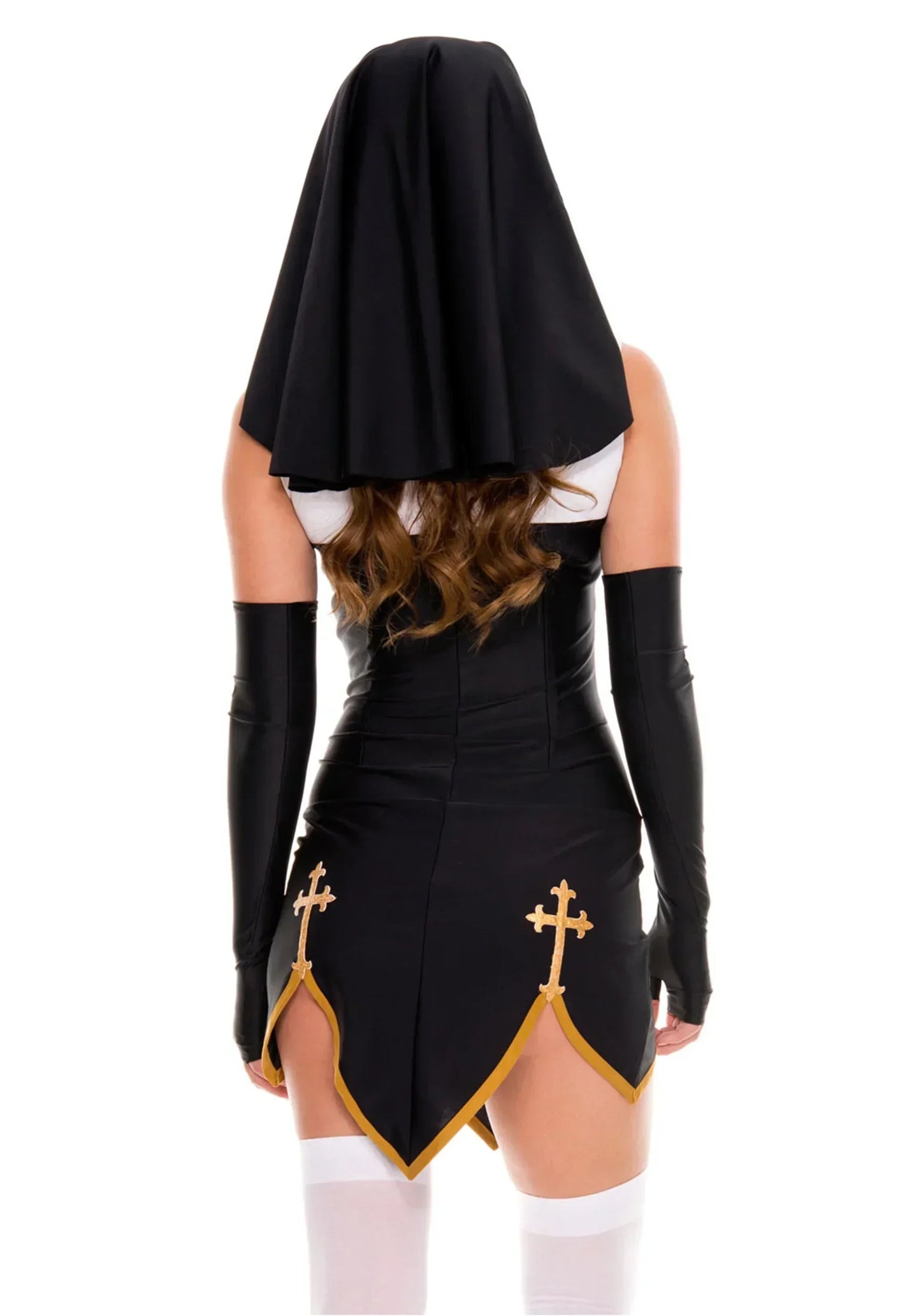 Women's Sexy Nun Cosplay Costume Carnival Halloween Fantasia Fancy Dress