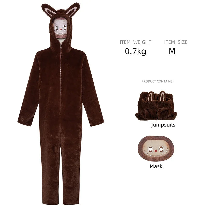 Labubu Cosplay Jumpsuit – Unisex Costume for Adults & Kids